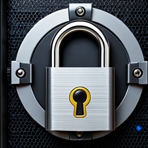 **Secure Digital Fortress:** A stylized digital lock protecting personal data from cyber threats, symbolizing the security provided by a password manager.