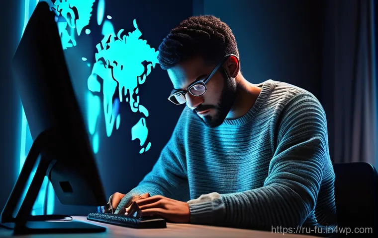 패스워드 관리 시스템 사용자 권한 관리 - **Prompt 1: Digital Vulnerability and the Overwhelmed User**
    "A young adult, appearing slightly ...
