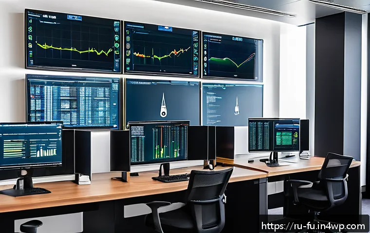 패스워드 관리 시스템의 법적 규제 - A modern corporate office environment in Moscow, Russia, showcasing cybersecurity professionals work...