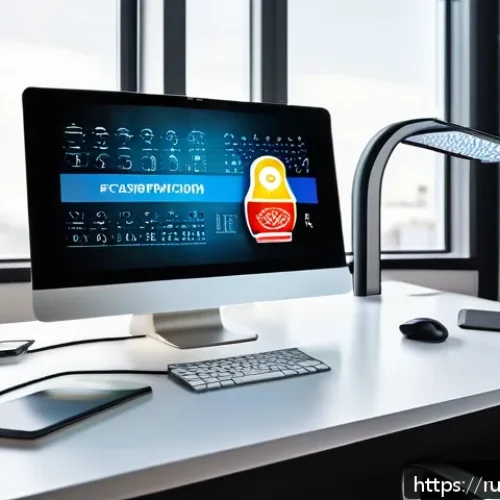 Home 33 패스워드 관리 시스템의 효과적인 운영 전략 - A detailed digital illustration of a professional workspace focused on cybersecurity, showing a mode...